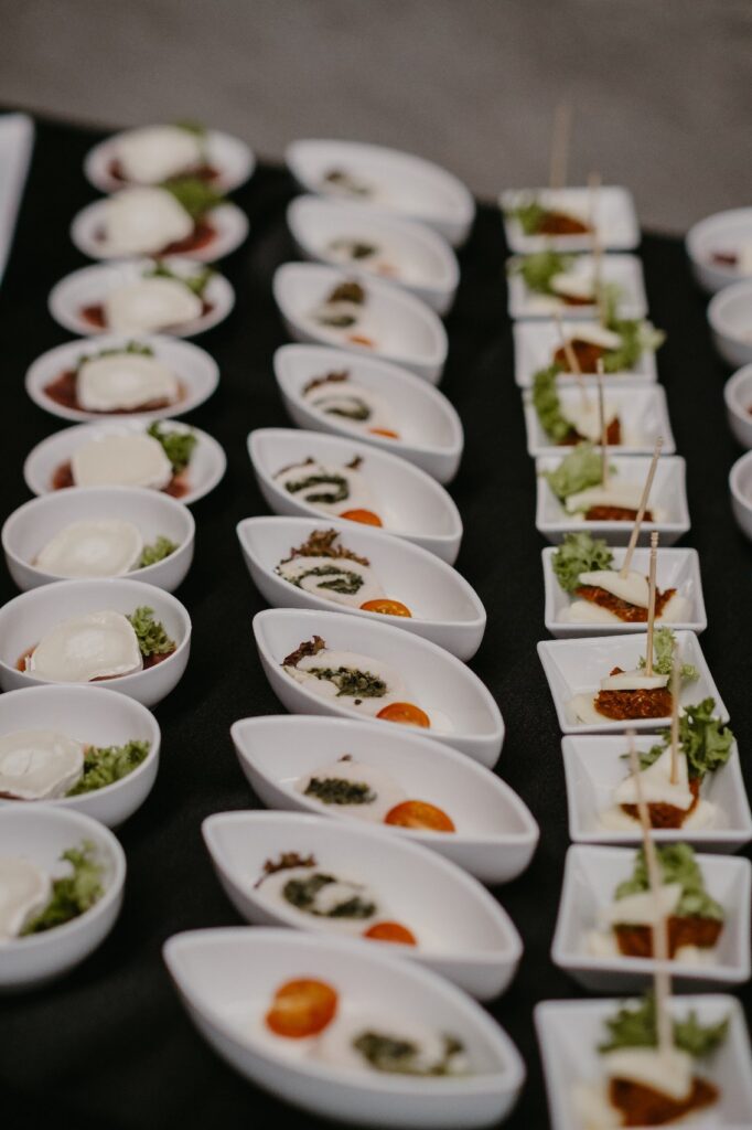 Catering detail at a corporate event in Prague